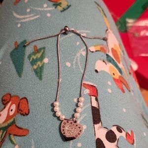 Pandora Silver Heart Charm Bracelet with Pearls